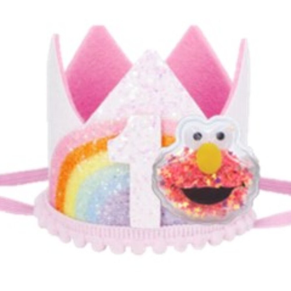 Elmo Crown Smash Cake Birthday Crown Headband Sesame Street Hat Elmo Birthday